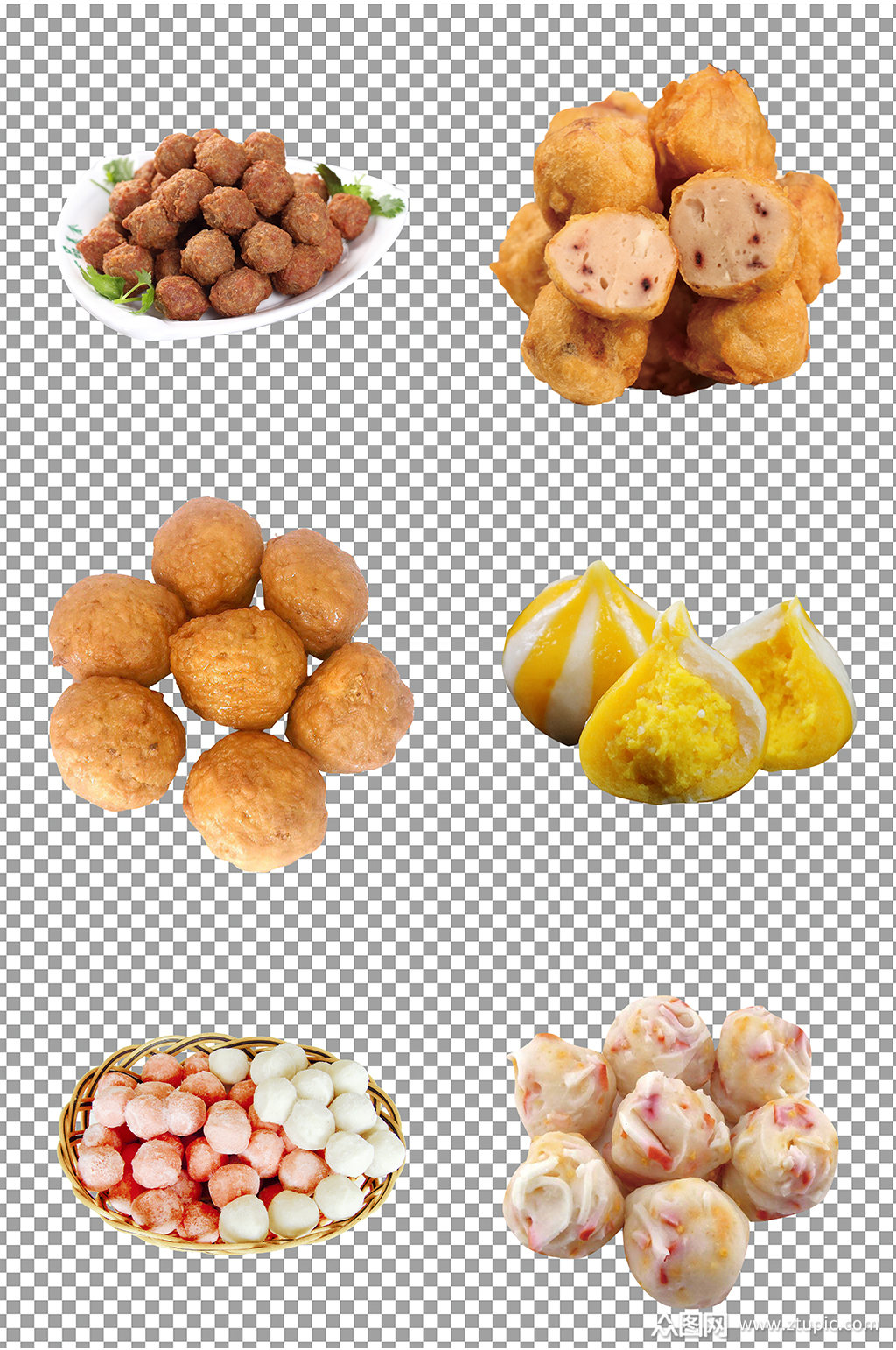 火锅丸子免扣素材