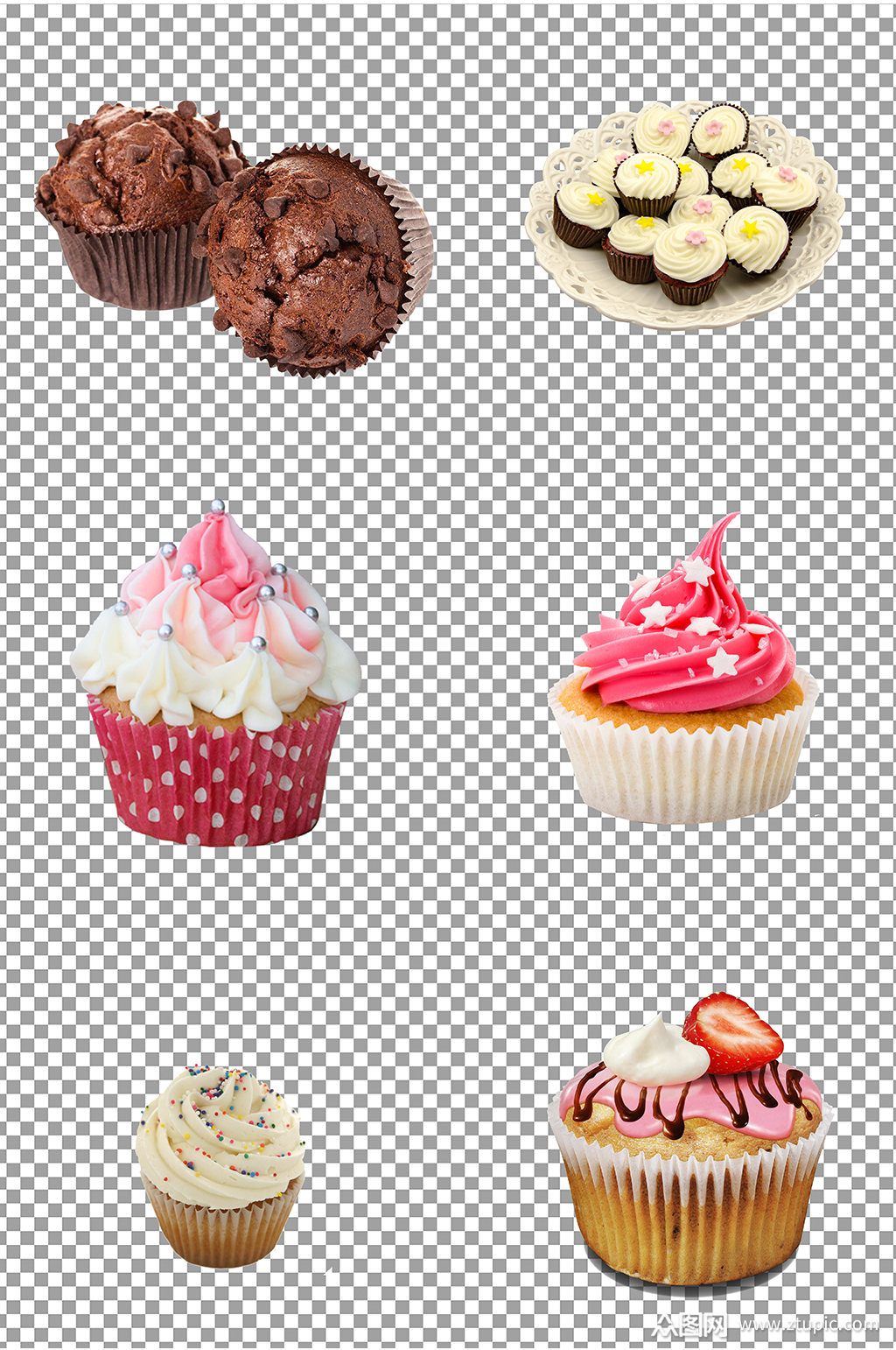 纸杯小蛋糕免扣素材素材