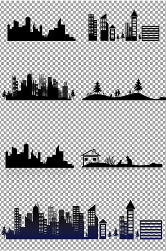 城市剪影图片素材