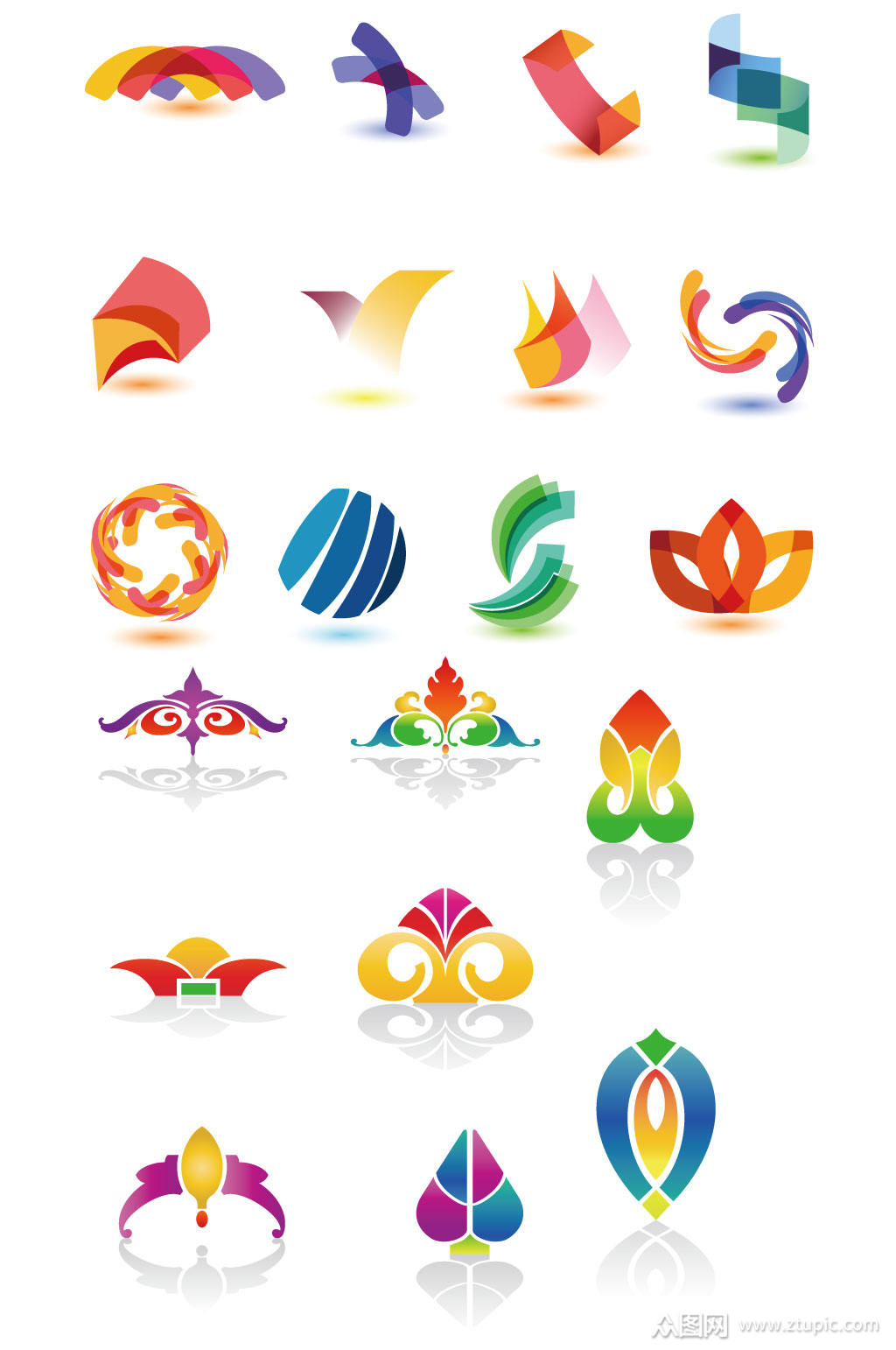 多彩logo免扣素材