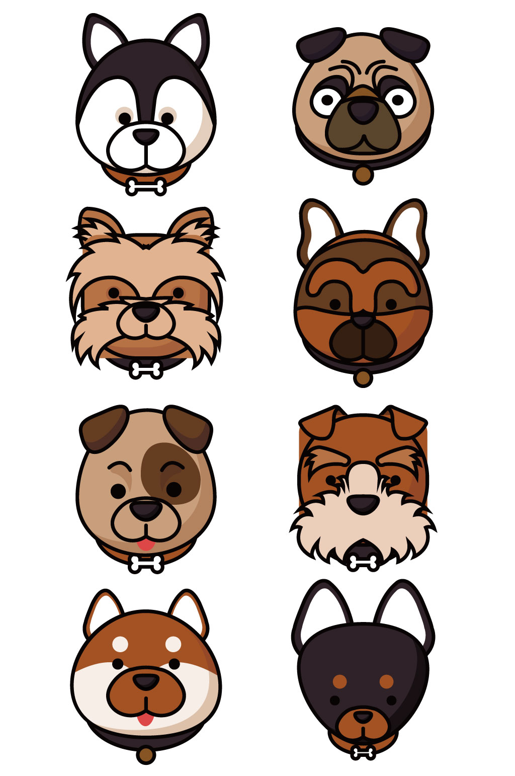 矢量小狗免扣素材素材