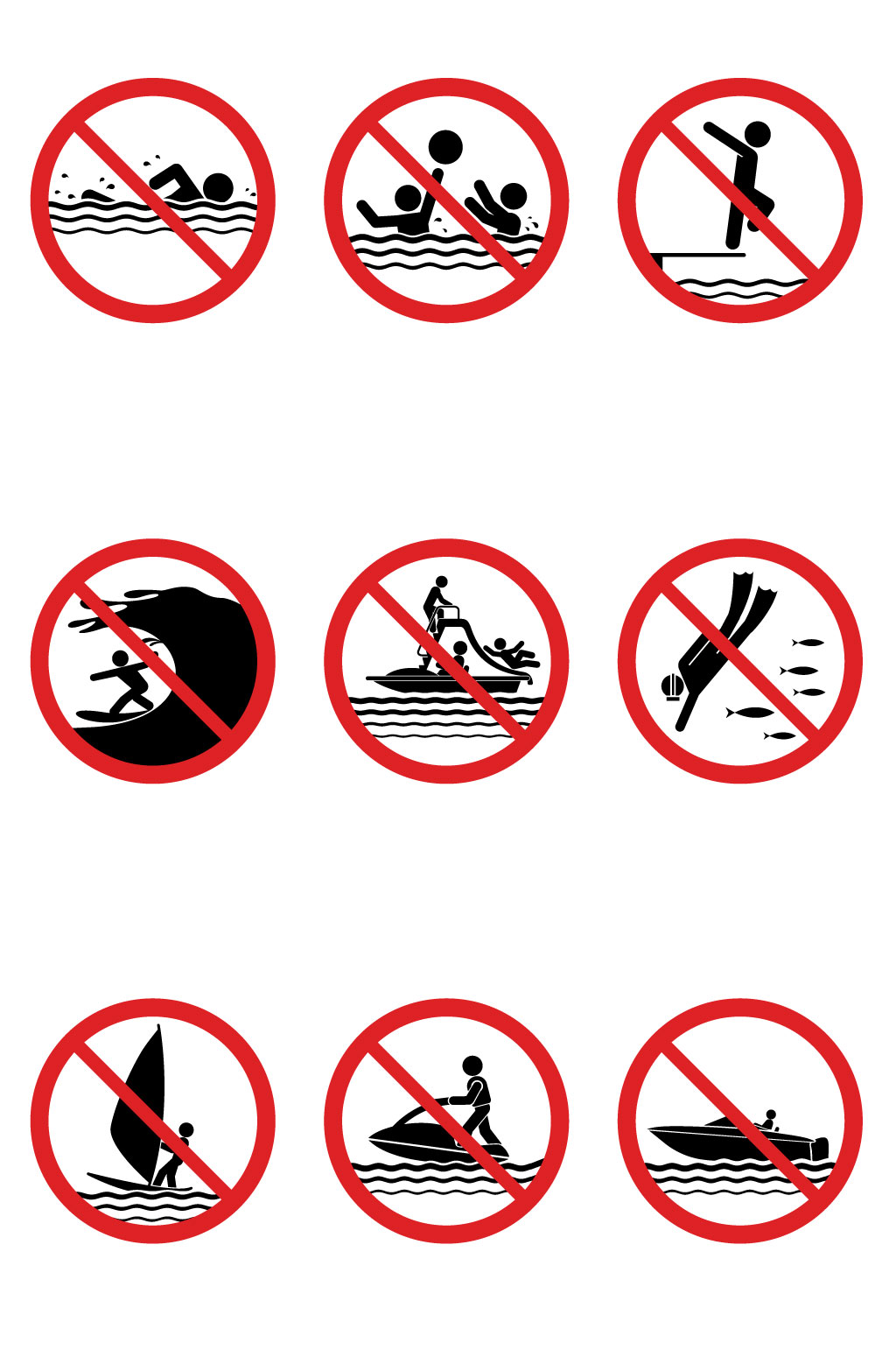 禁止下水标志简笔画图片