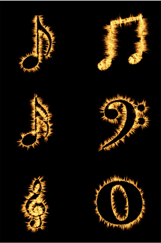 火焰燃烧音符图片