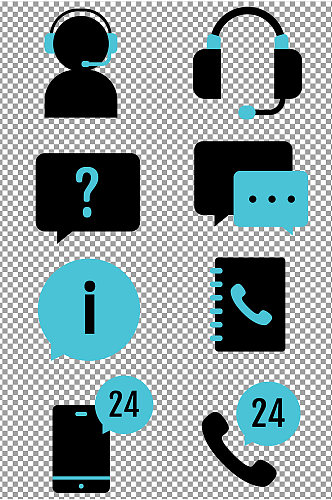 客服图标免扣素材
