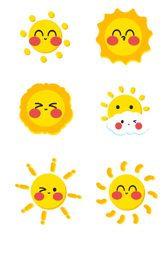 卡通太阳表情素材