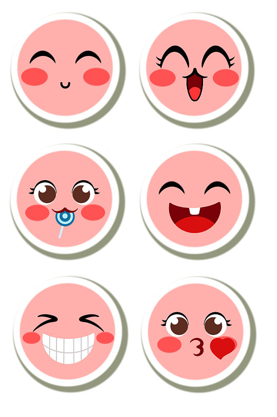 搞怪圆脸表情包素材