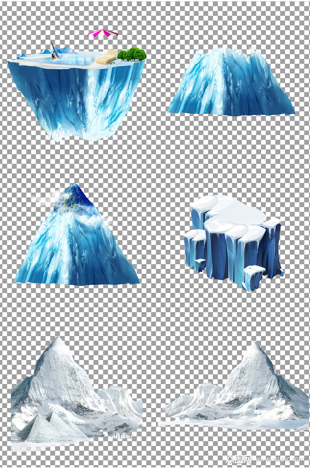 冰山雪山免扣素材