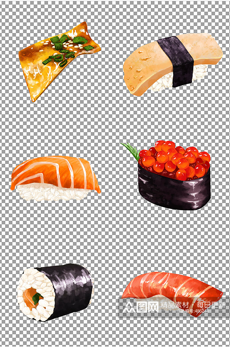 寿司美食面免扣素材素材