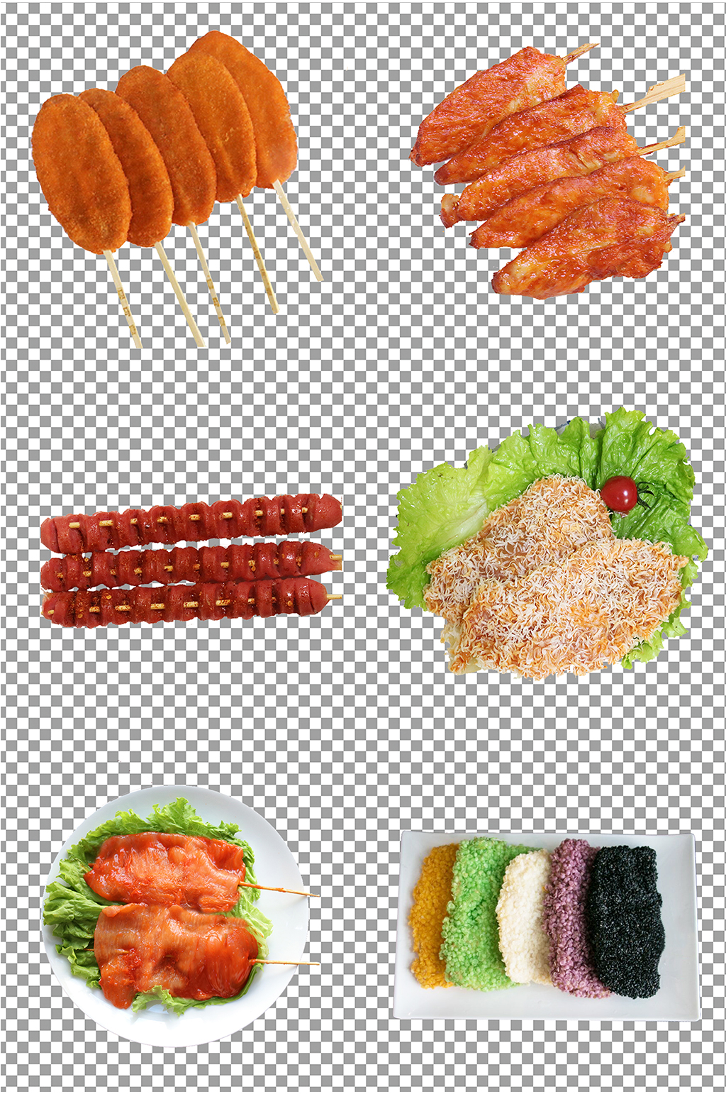 烧烤烤串免扣素材素材