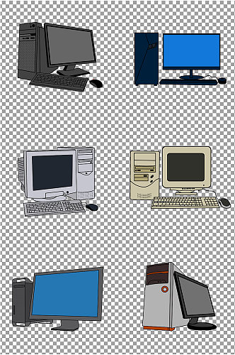 电脑主机显示器素材