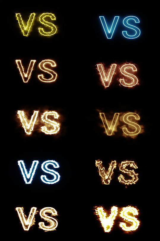 VS决斗字体素材