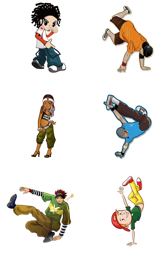 矢量瑜伽人物造型彩绘-设计元素素材下载-众图网