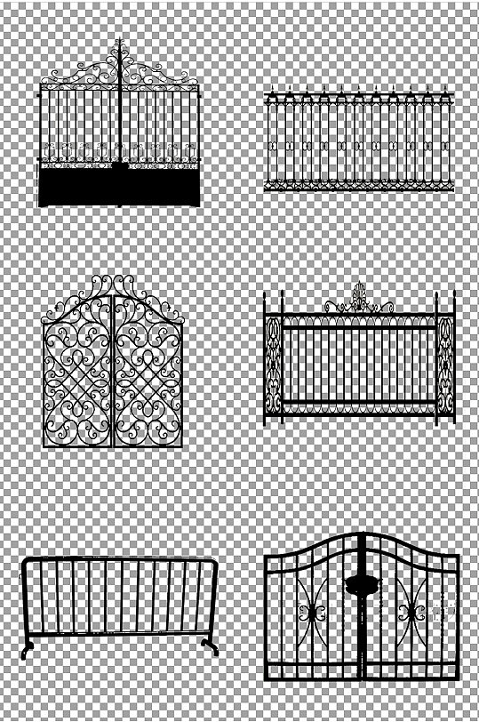 铁艺门栅栏围栏图片