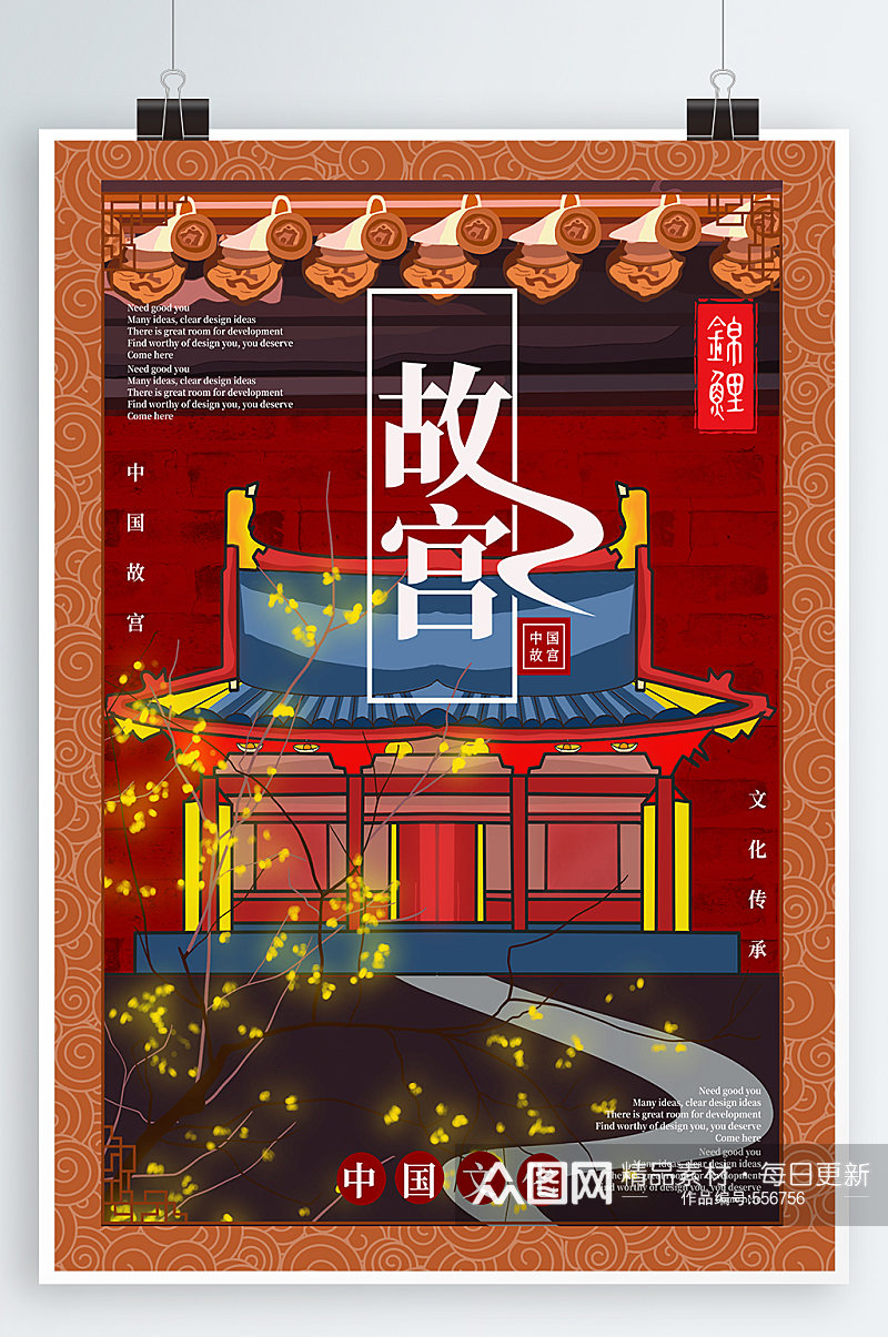 故宫之旅旅游宣传海报素材
