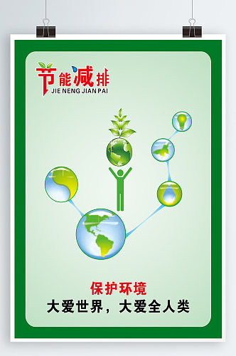 保护环境低碳生活海报