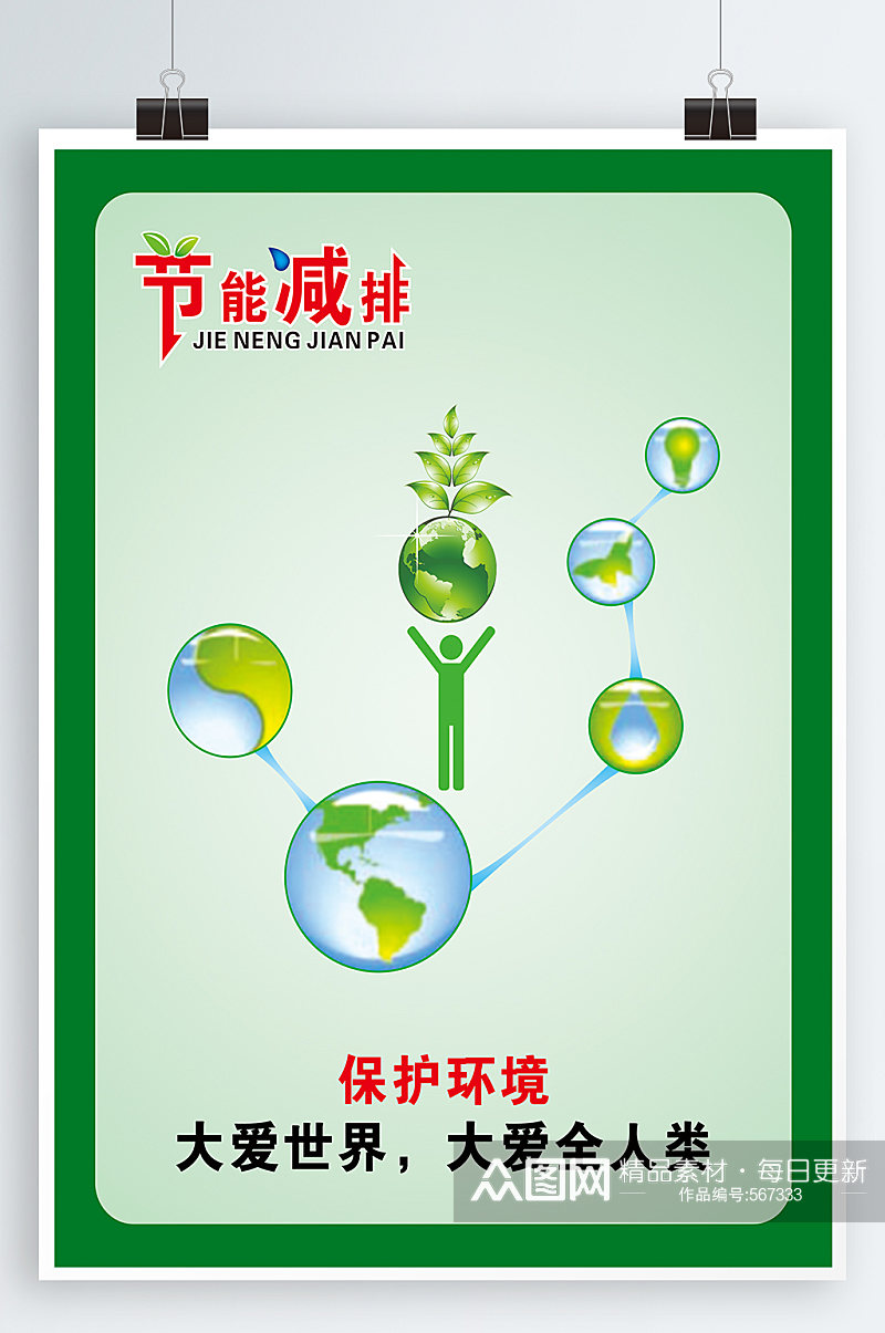 保护环境低碳生活海报素材