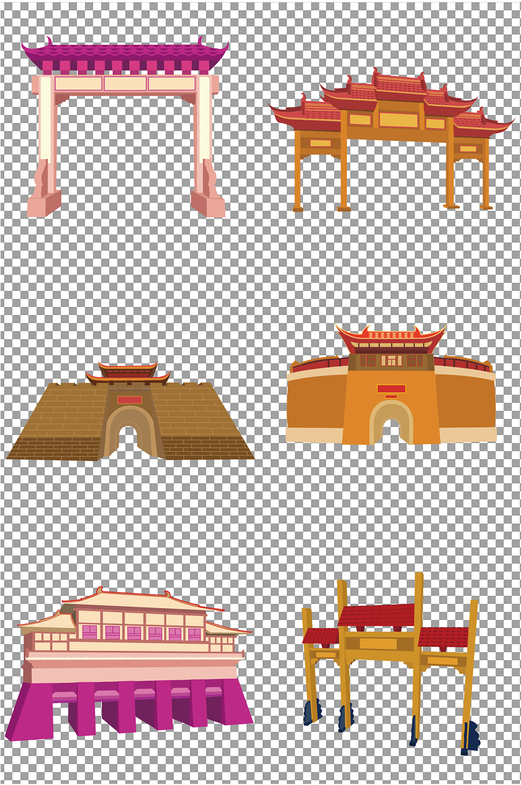 清新建筑城门图片素材