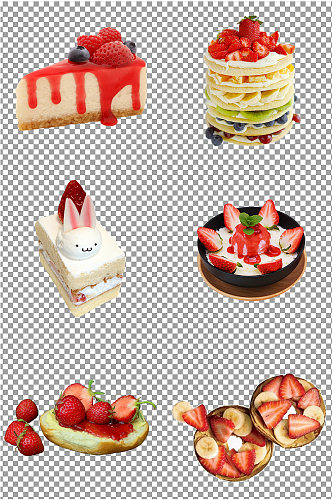 甜点草莓蛋糕素材