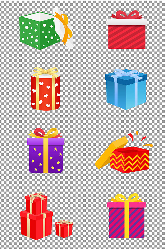 手绘装饰礼品盒图片-众图网