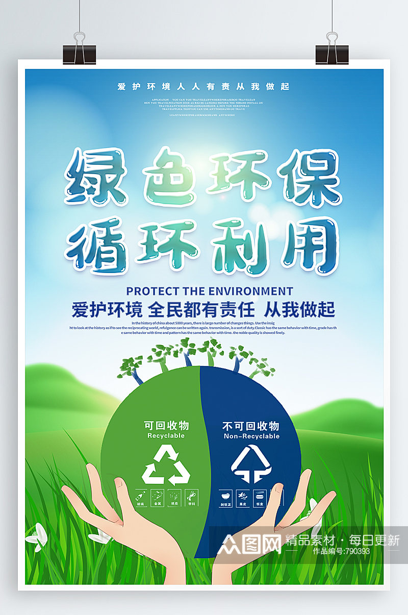 绿色环保宣传海报素材