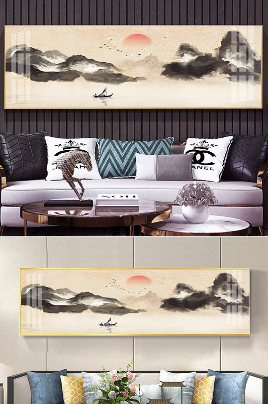 山水意境水墨挂画-众图网