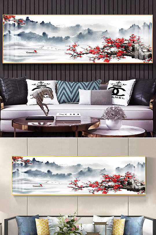 山水意境水墨挂画-众图网