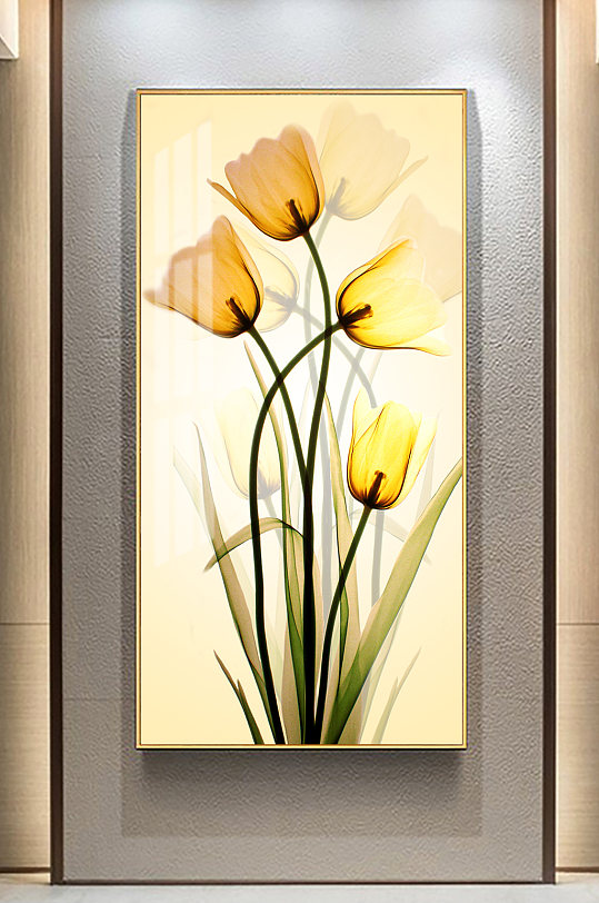 郁金香玄关装饰画