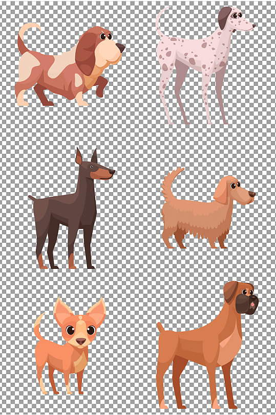 小狗动物免扣素材 狗元素-众图网