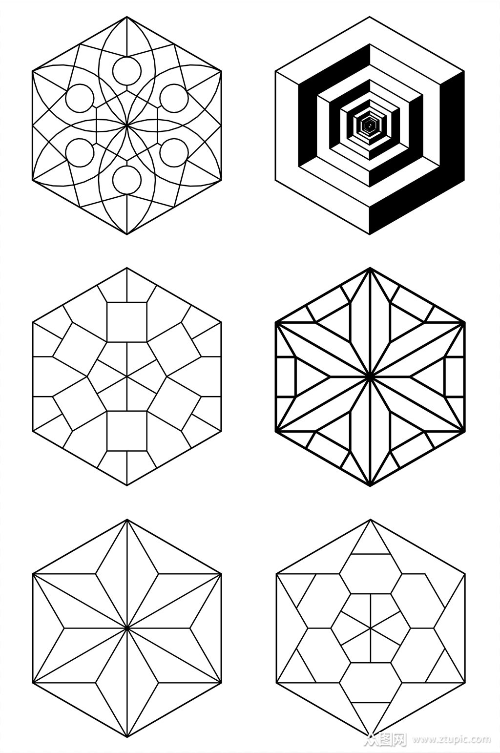 多边形几何免扣素材