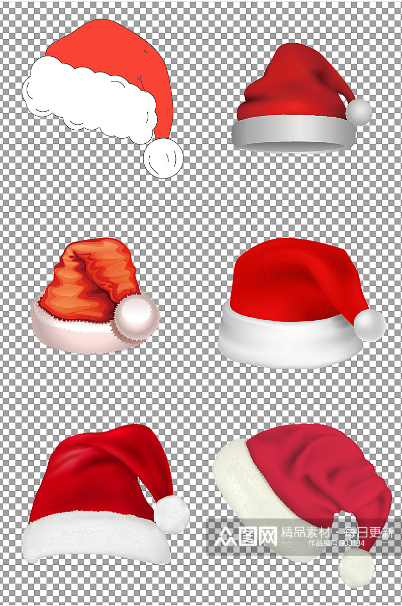 红色圣诞帽子素材素材