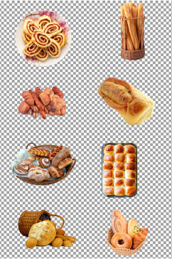 烘焙面包免扣素材