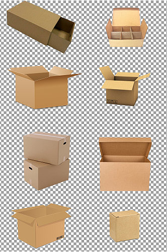 纸箱包装箱快递箱素材