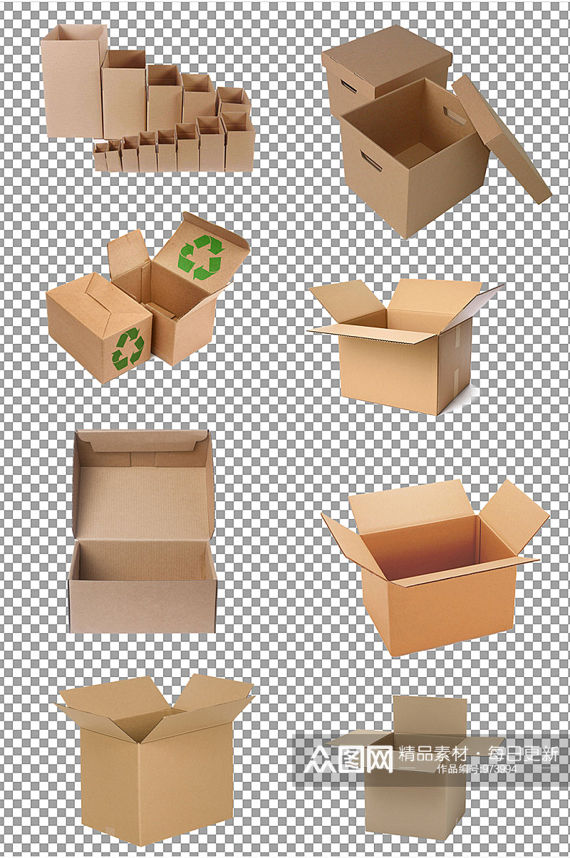 纸箱快递箱包装箱素材素材