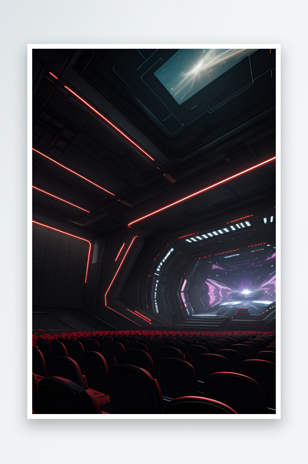 一幅具有未来感的3D舞台电商背景素材