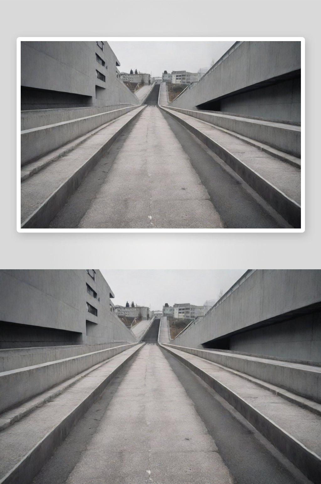 街道照片中现实城市建筑的灰色调呈现素材