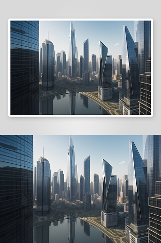 城市天际线的变革摩天大楼塑造的进步之景