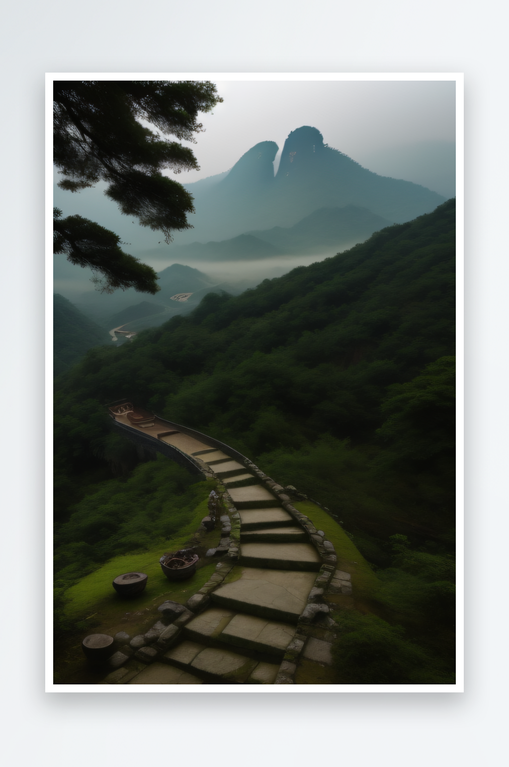 生机勃勃的武夷山茶叶的茂盛与青翠素材