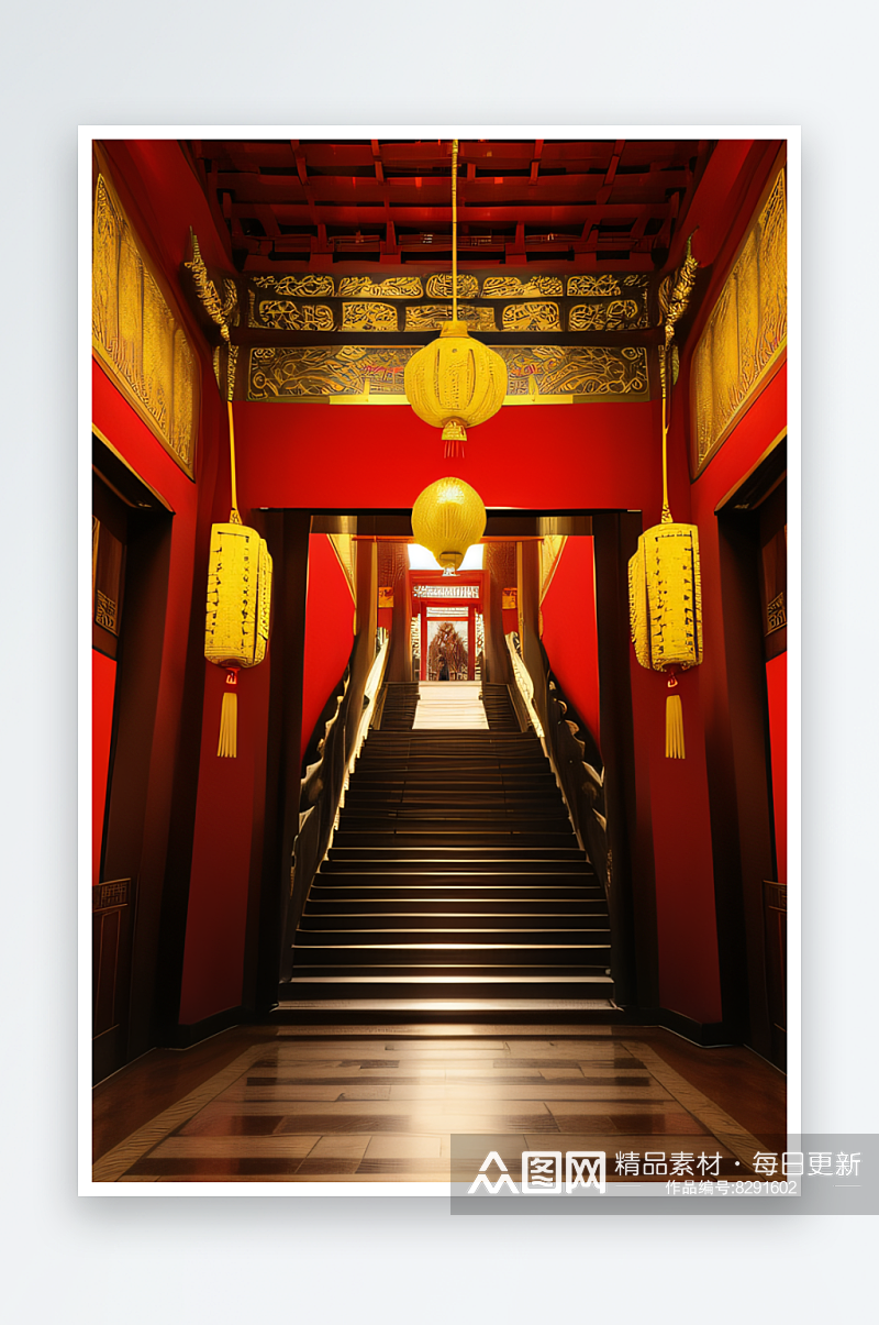 北京故宫中国辉煌与文化的见证素材