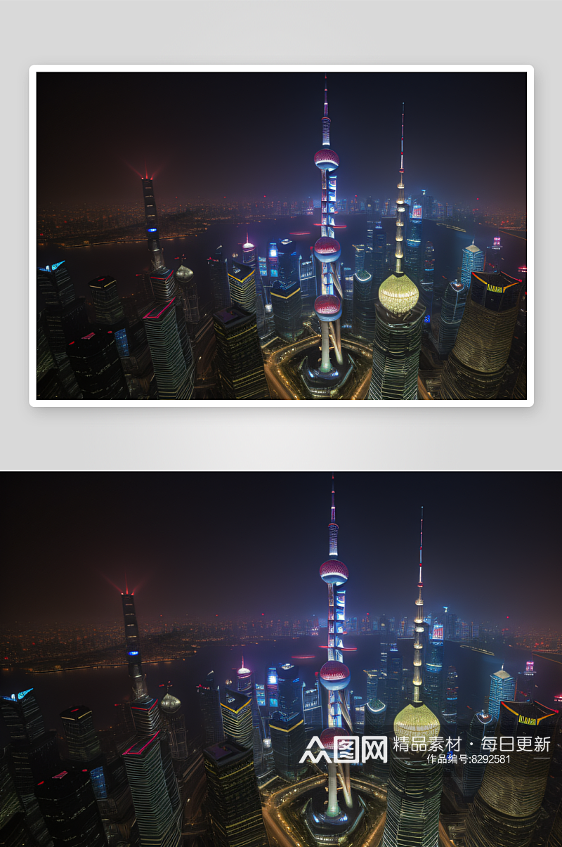 上海城市地标东方明珠塔的独特之处素材