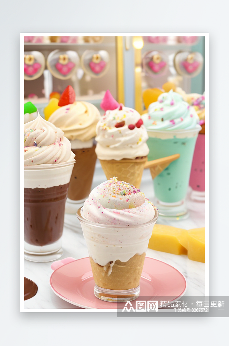 夏日必吃的美味冰淇淋素材