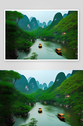 桂林山水甲天下的自然奇观