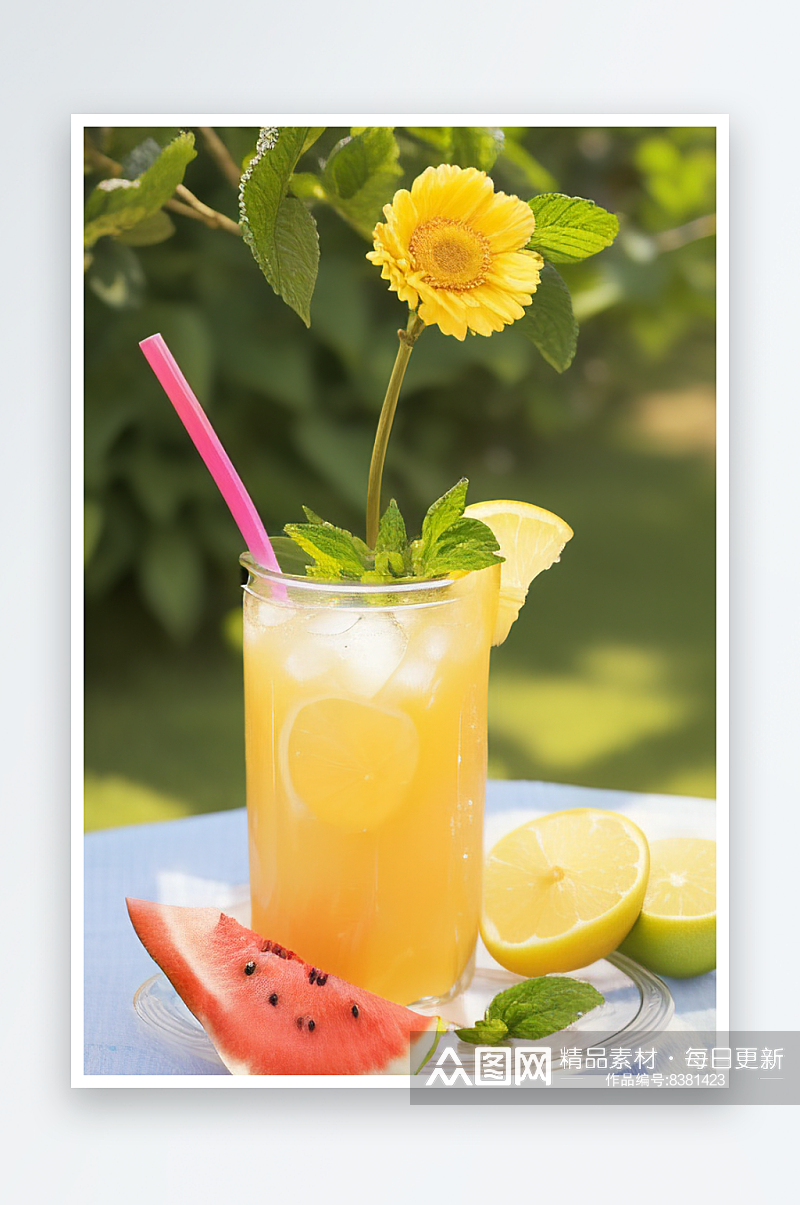 夏日清凉饮品清凉甜品夏天的解暑良方素材