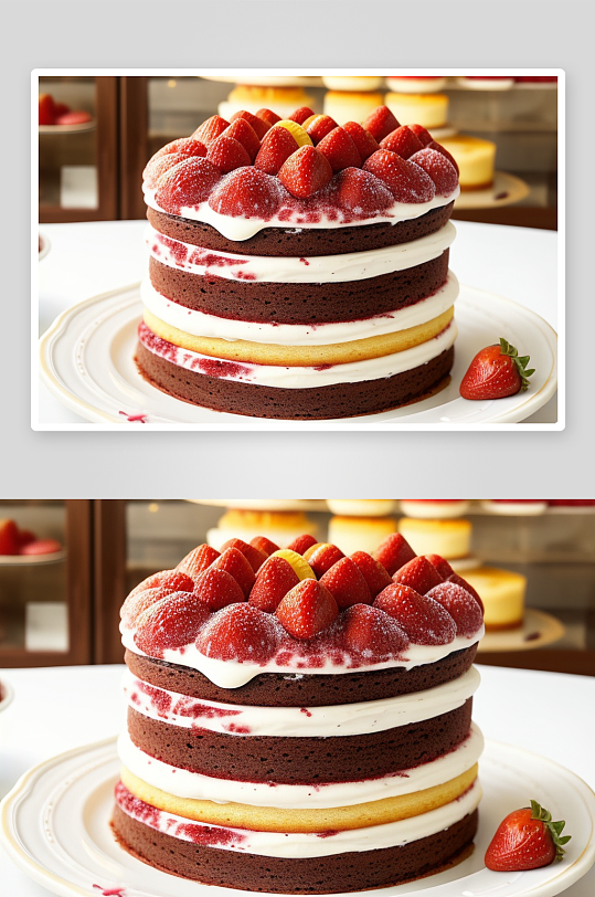 美味诱人的草莓蛋糕制作方法