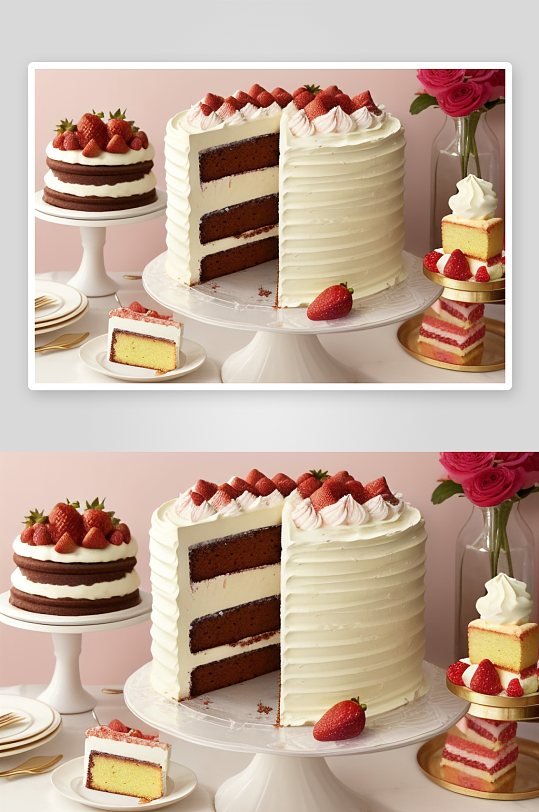 惊艳朋友的草莓蛋糕创意制作