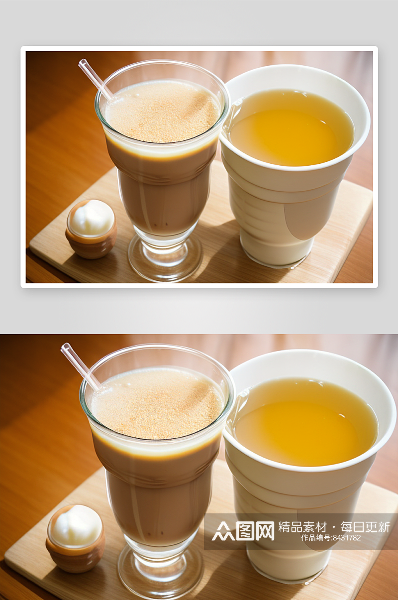 奶茶与泡沫红茶的区别素材