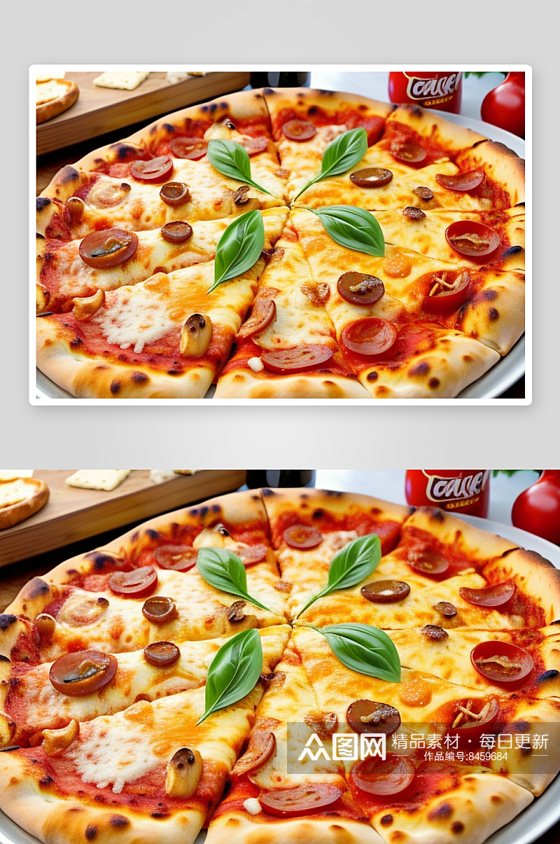 披萨的营养价值和健康影响素材