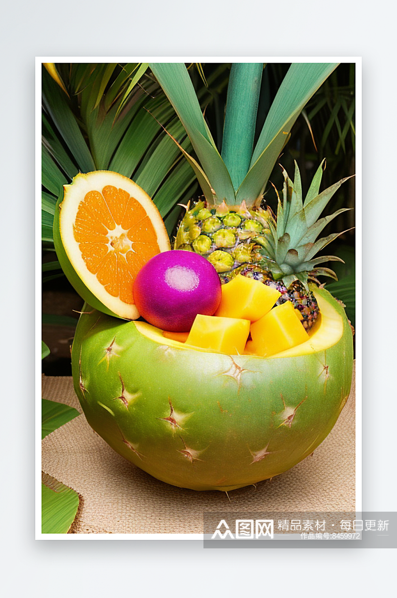 热带水果营养与美味的完美结合素材