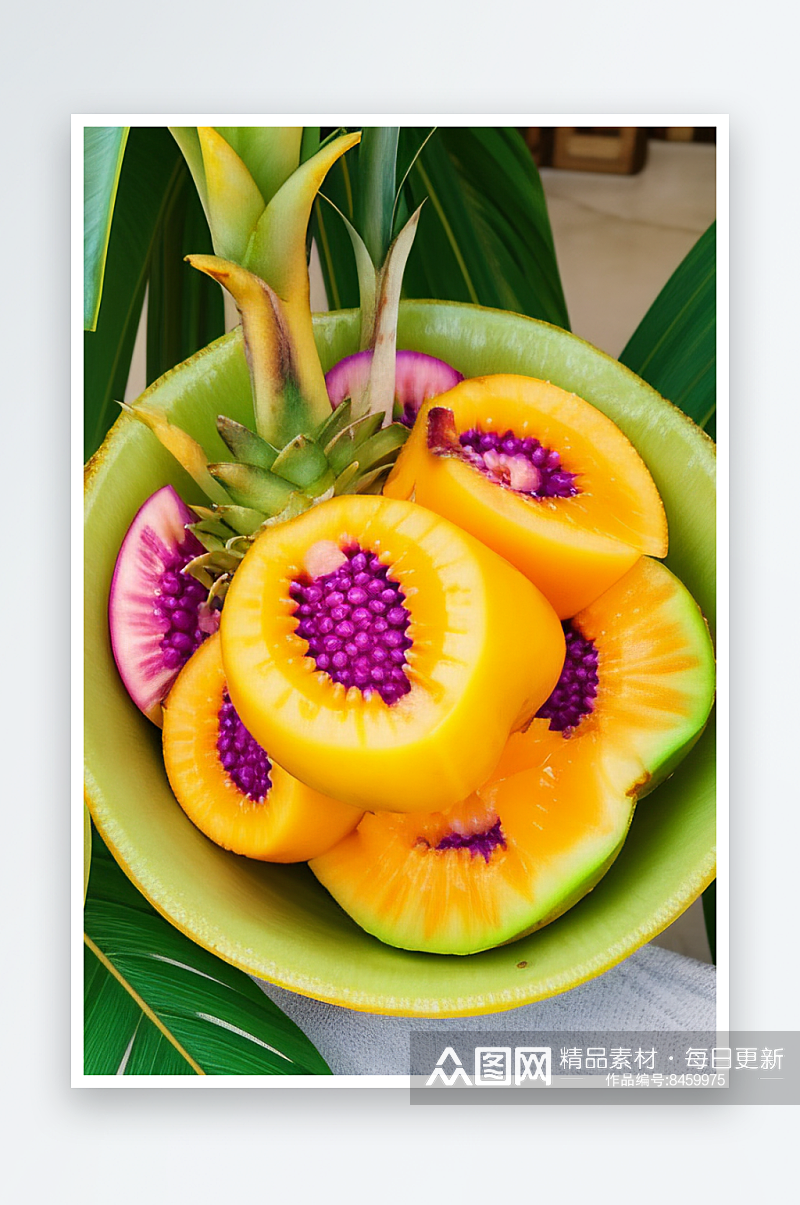 热带水果营养与美味的完美结合素材
