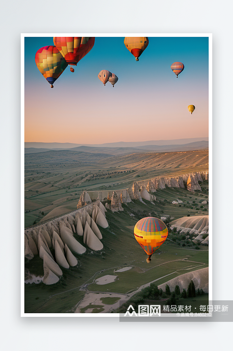 土耳其热气球一场惊艳的空中表演素材