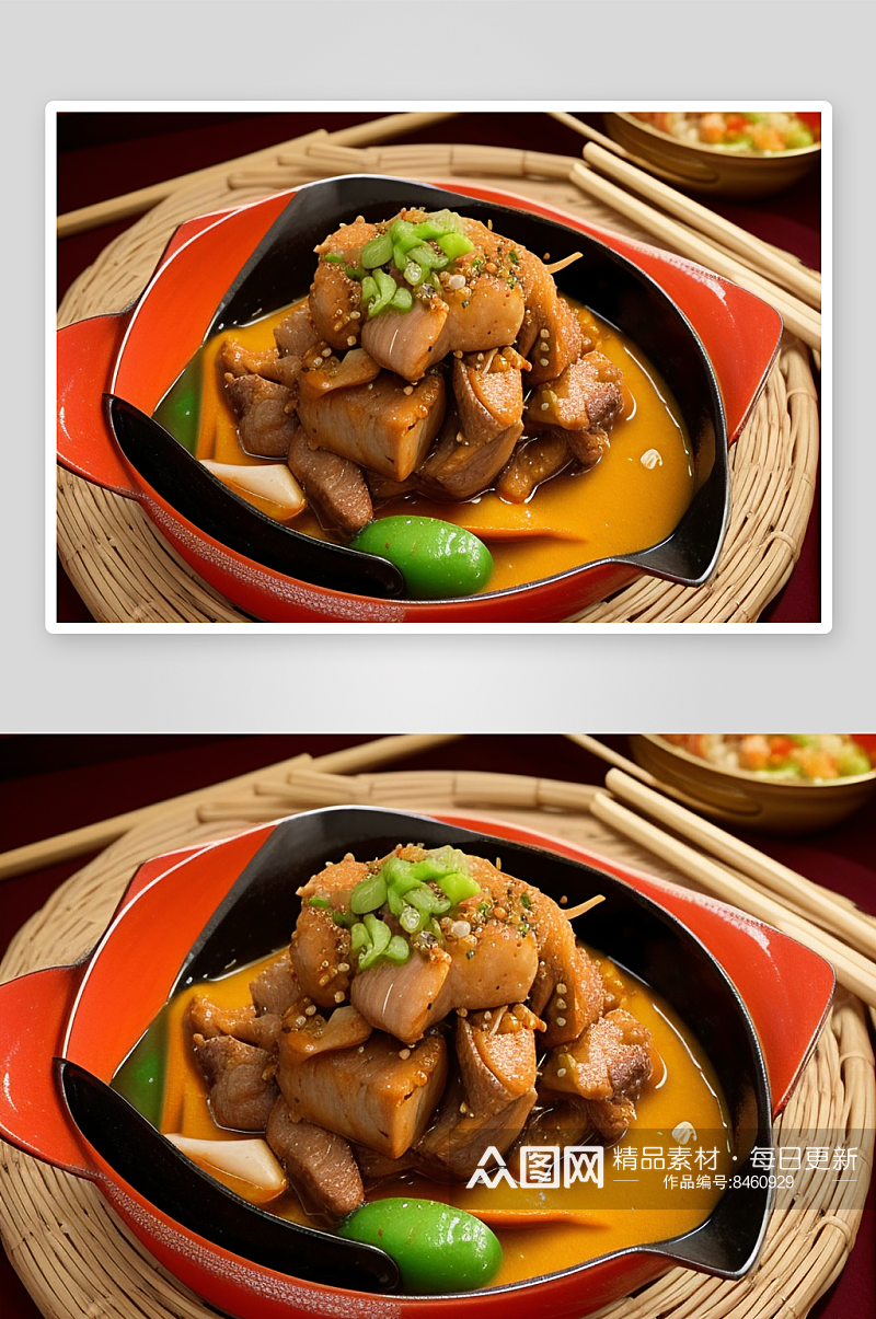 中式料理的烹饪艺术素材